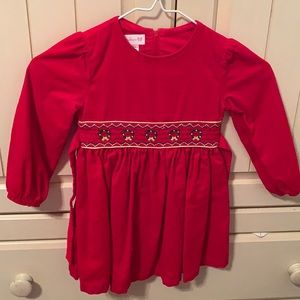 Red Corduroy Christmas dress